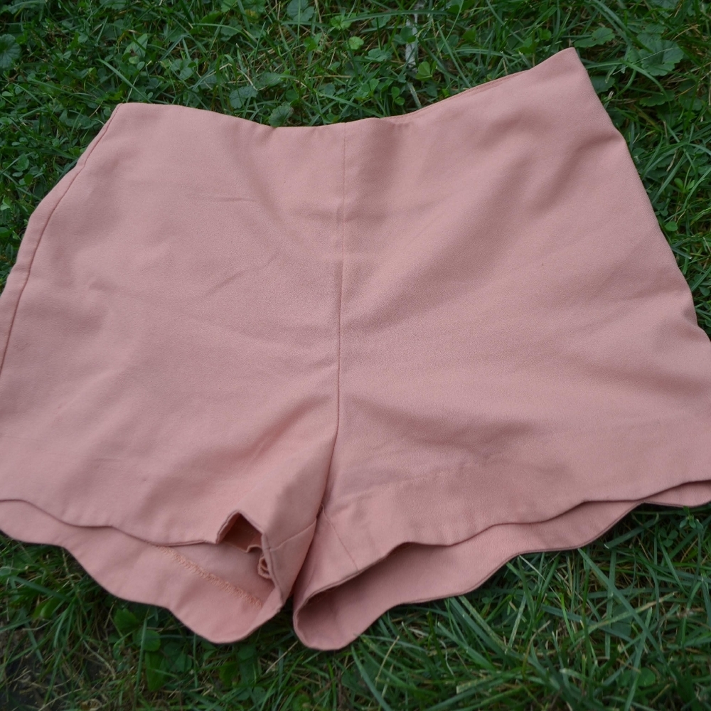 Blush Pink Zip Shorts A'GACI Small
